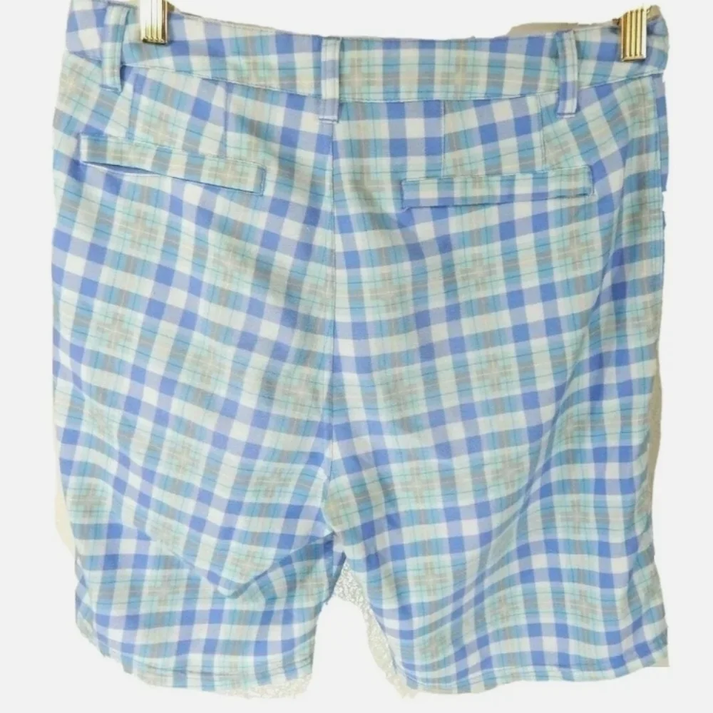 Johnnie-O Blue Plaid Board Shorts